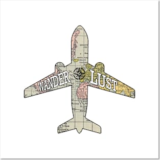 Wanderlust Airplane Posters and Art